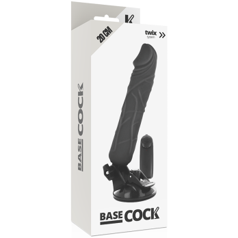 Basecock™ - Realistic Vibrator Remote Control Black 20 Cm