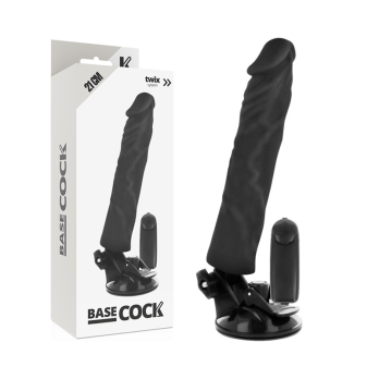 Basecock™ - Realistic Vibrator Remote Control Black 21 Cm