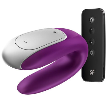 Satisfyer Double Fun Partner Vibrator - Purple