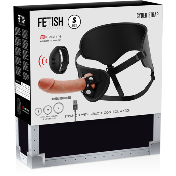 Fetish Submissive Cyber StrapTrade - Harness With Remote Control Dildo Watchme S Technology