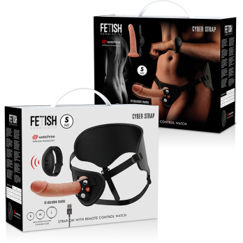 Fetish Submissive Cyber StrapTrade - Harness With Remote Control Dildo Watchme S Technology