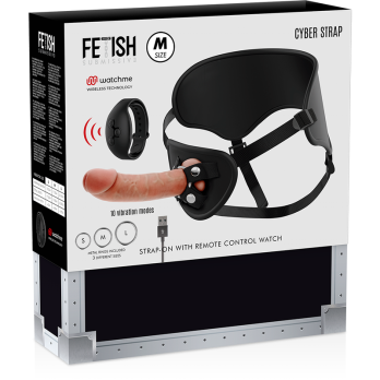 Fetish Submissive Cyber StrapTrade - Harness With Remote Control Dildo Watchme M Technology