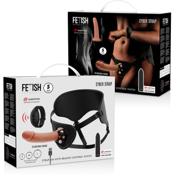 Fetish Submissive Cyber StrapTrade - Harness With Dildo And Bullet Remote Control Watchme S Technology