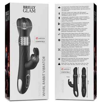 Brilly Glam™- Moebius Rabbit Vibrator  Rotator Compatible With Watchme Wireless Technology