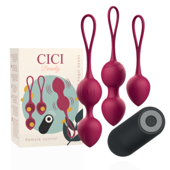 Cici Beauty™- Premium Silicone 3 Vibrating Kegel Beads Remote Control