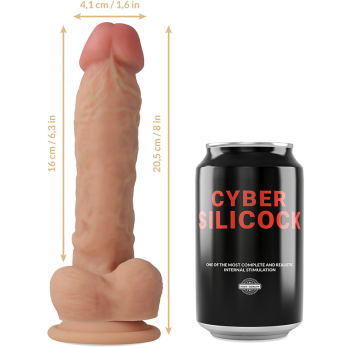 Cybersilicock Ultra Realistic Soft Liquid Silicone Dong 20.5Cm