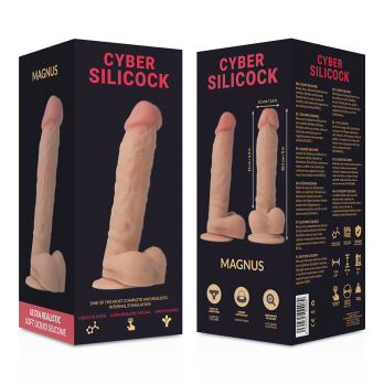 Cybersilicock Ultra Realistic Soft Liquid Silicone Dong 20.5Cm