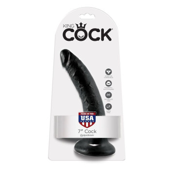 King Cock 7 Cock Black 17.8 Cm