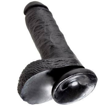 King Cock 8 Cock Black With Balls 20.3 Cm