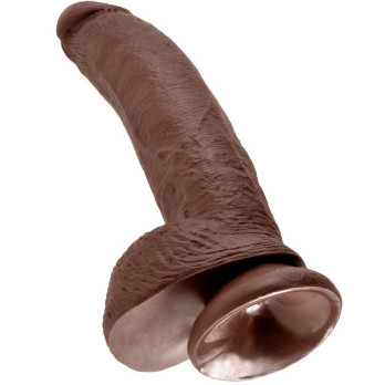 King Cock 9 Cock Brown With Balls 22.9 Cm