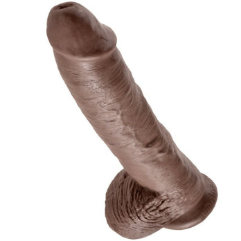 King Cock 10 Cock Brown With Balls 25.4 Cm