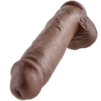 King Cock 11 Cock Brown With Balls 28 Cm