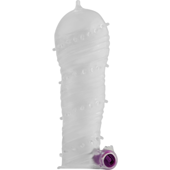 Ohmama Textured Penis Sleeve With Vibrating Bullet Wide Tip