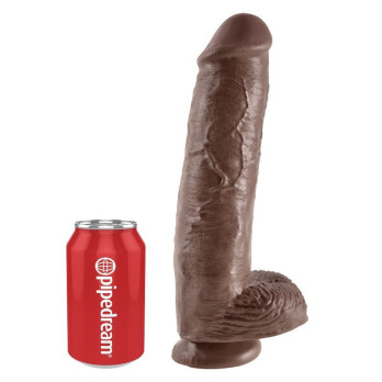 King Cock 11 Cock Brown With Balls 28 Cm