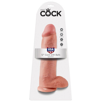 King Cock 12 Cock Flesh With Balls 30.48  Cm