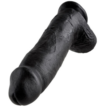 King Cock 12 Cock Black With Balls 30.48  Cm