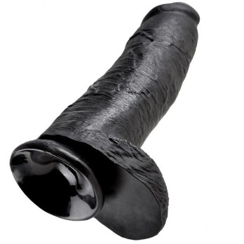 King Cock 12 Cock Black With Balls 30.48  Cm