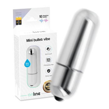 OnlineTrade Mini Silver Vibrating Bullet