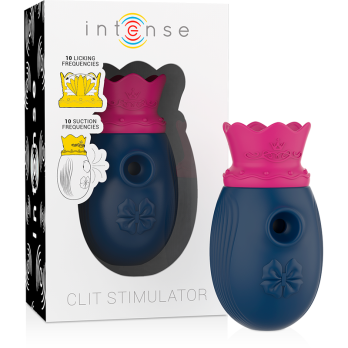 Intense Clit Stimulator 10 Licking And Suction Frequencies - Blue