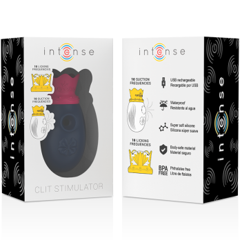 Intense Clit Stimulator 10 Licking And Suction Frequencies - Blue