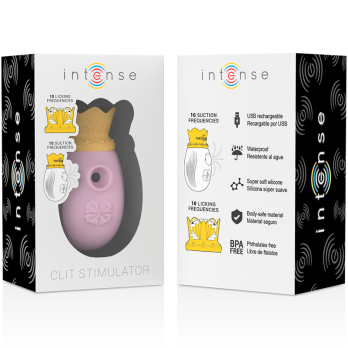 Intense Clit Stimulator 10 Licking And Suction Frequencies - Pink