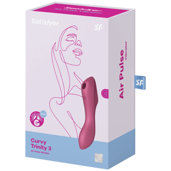 Satisfyer Curvy Trinity 3 Air Pulse Vibrator - Red