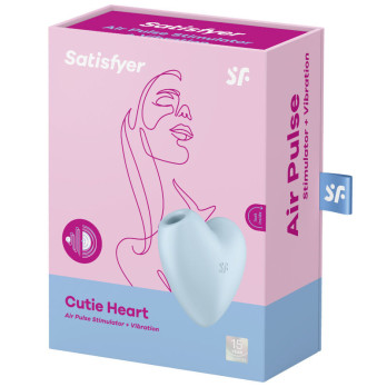 Satisfyer Cutie Heart Air Pulse Stimulator  Vibrator - Blue