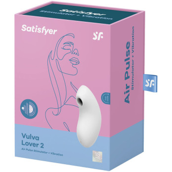 Satisfyer Vulva Lover 2 Air Pulse Stimulator  Vibrator - White