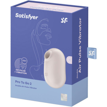 Satisfyer Pro To Go 2 Double Air Pulse Stimulator  Vibrator - Beige