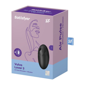 Satisfyer Vulva Lover 3 Air Pulse Stimulator  Vibrator - Black