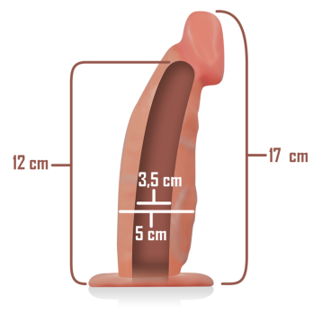 Intense - Hollow Strap-On Extender 18 X 3.5 Cm