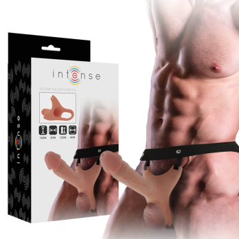 Intense - Hollow Strap-On Silicone Extender 16 X 3.5 Cm