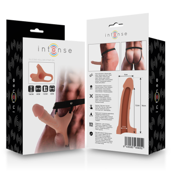 Intense - Hollow Strap-On Silicone Extender 16 X 3.5 Cm