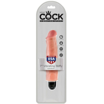 King Cock 17.8 Cm Vibrating Stiffy - Flesh