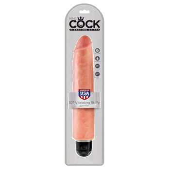 King Cock 25.4 Cm Vibrating Stiffy - Flesh