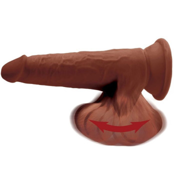 King Cock Plus 3D Cock Swinging Balls 24.5 Cm - Brown