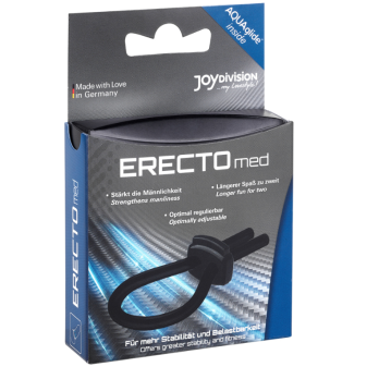 Erecto Med Silicone Black Ring - M