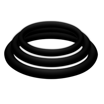 Potenz Plus 3 Black Rings Set - S, M, L