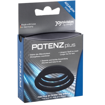 Potenz Plus 3 Black Rings Set - S, M, L