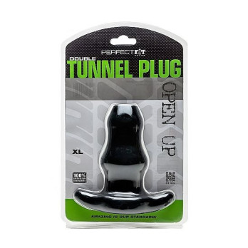 Perfect Fit Double Tunnel Plug Xl Large - Black