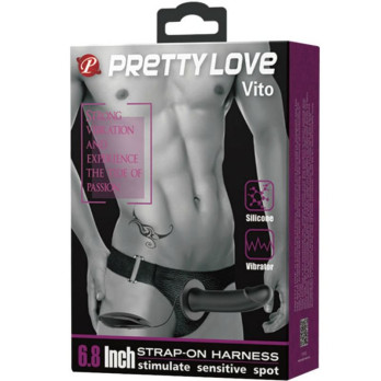 Pretty Love Male - Vito Strap On Hollow Dildo And Vibration 17.3 Cm