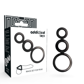 Addicted Toys Rings Set For Penis - Smoked