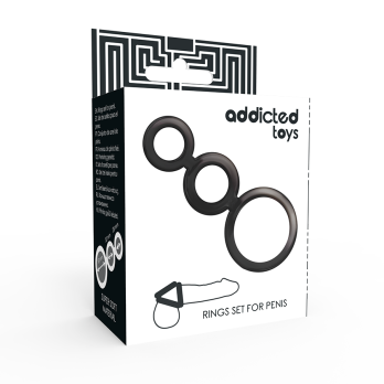 Addicted Toys Rings Set For Penis - Smoked