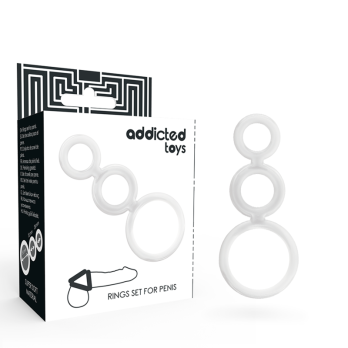 Addicted Toys Rings Set For Penis Transparent