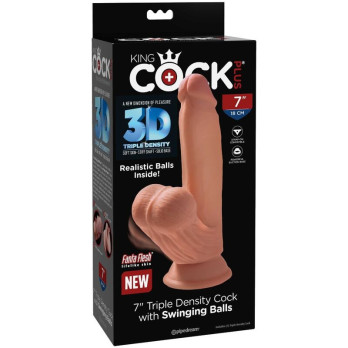 King Cock Plus 3D Cock Swinging Balls 15.2 Cm