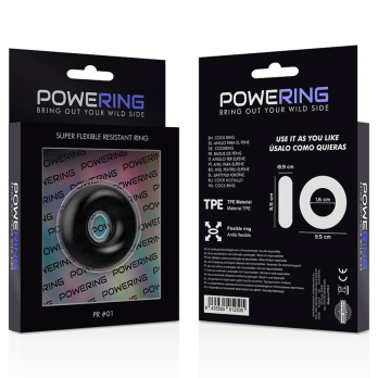 PoweringTrade - Super Flexible And Resistant Penis Ring 3.5Cm Black