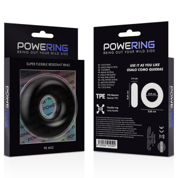 PoweringTrade - Super Flexible And Resistant Penis Ring 5Cm Pr03 Black