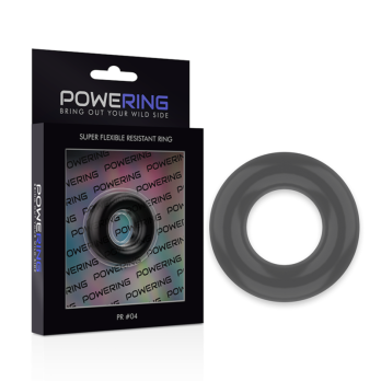 PoweringTrade - Super Flexible And Resistant Penis Ring 3.8Cm Pr04 Black