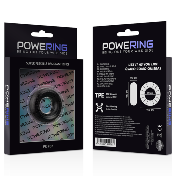 PoweringTrade- Super Flexible And Resistant Penis Ring 4.5Cm Pr07 Black