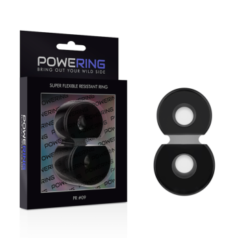 PoweringTrade- Super Flexible And Resistant Double Penis Ring Pr09 Black